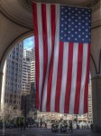 USA flag in Boston